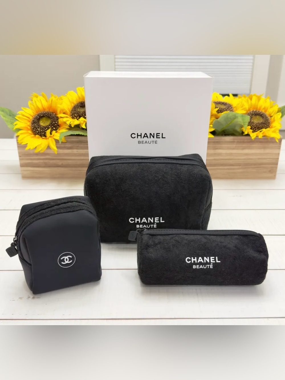 Chanel Beaute Cosmetic Bag Trio Set